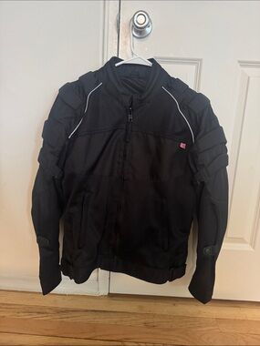 Men's Black Protective Motorcycle Jacket